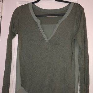 Green t-shirt blouse